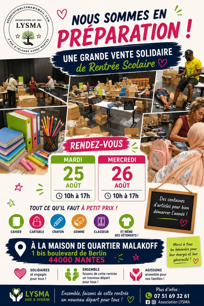 Visuel de l’événement « Vente Solidaire rentrée scolaire »