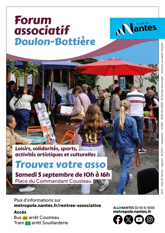 Visuel de l’événement « Forum des associations du quartier Doulon-Bottière »