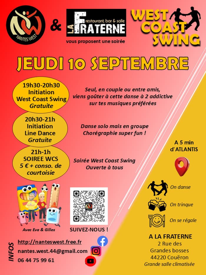 Visuel de l’événement « Initiations West Coast Swing & Line Dance + Soirée WCS »