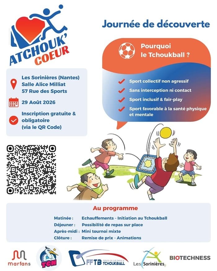 Visuel de l’événement « Atchouk'Cœur, journée de découverte du Tchoukball »