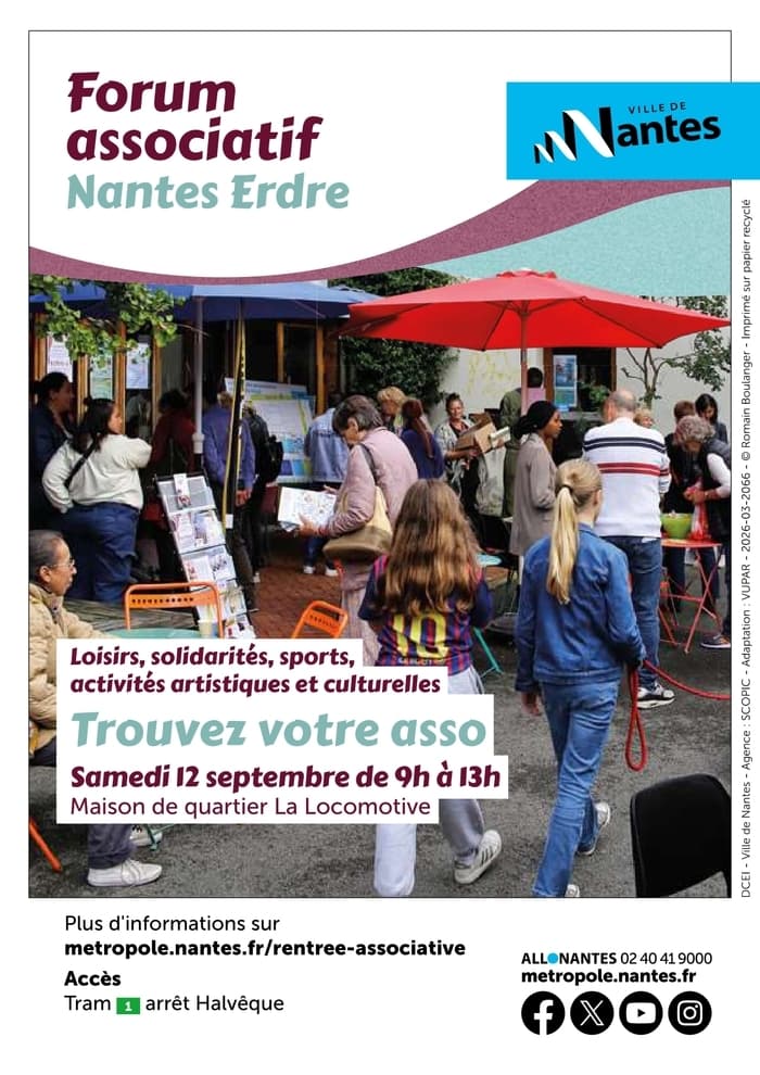 Visuel de l’événement « Forum des associations du quartier Nantes Erdre »