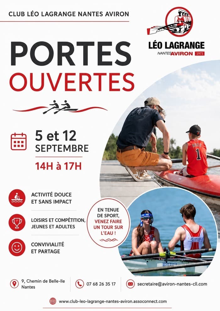 Visuel de l’événement « Aviron : Journées Portes Ouvertes à Léo Lagrange »
