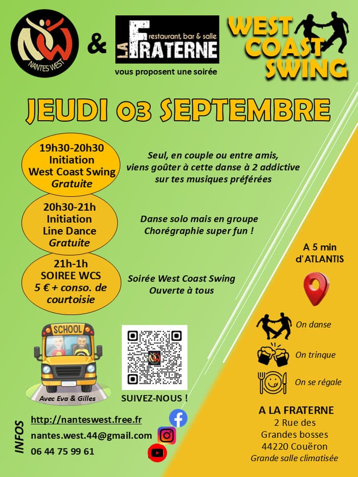 Visuel de l’événement « Initiations West Coast Swing & Line Dance + Soirée WCS »