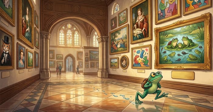 Visuel de l’événement « La grenouille et le tableau perdu [Atelier Conte / Jeune Public] »