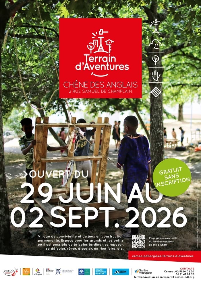 Visuel de l’événement « Terrain d'aventures de Nantes Nord des Ceméa Pays de la loire »