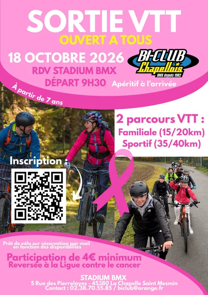 Visuel de l’événement « Sortie VTT - Octobre Rose »