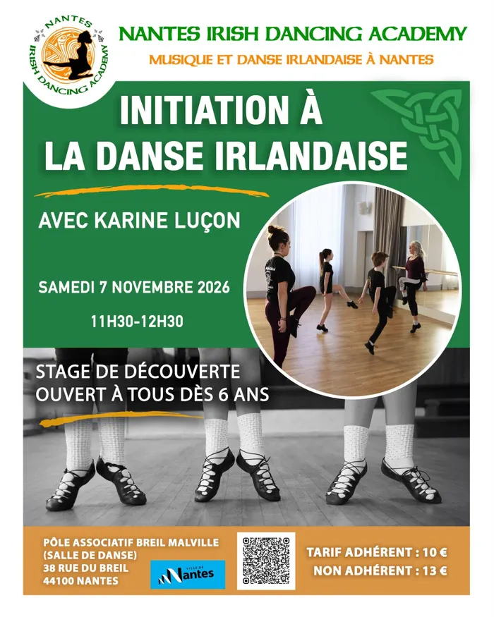 Visuel de l’événement « Stage de découverte de danse irlandaise »