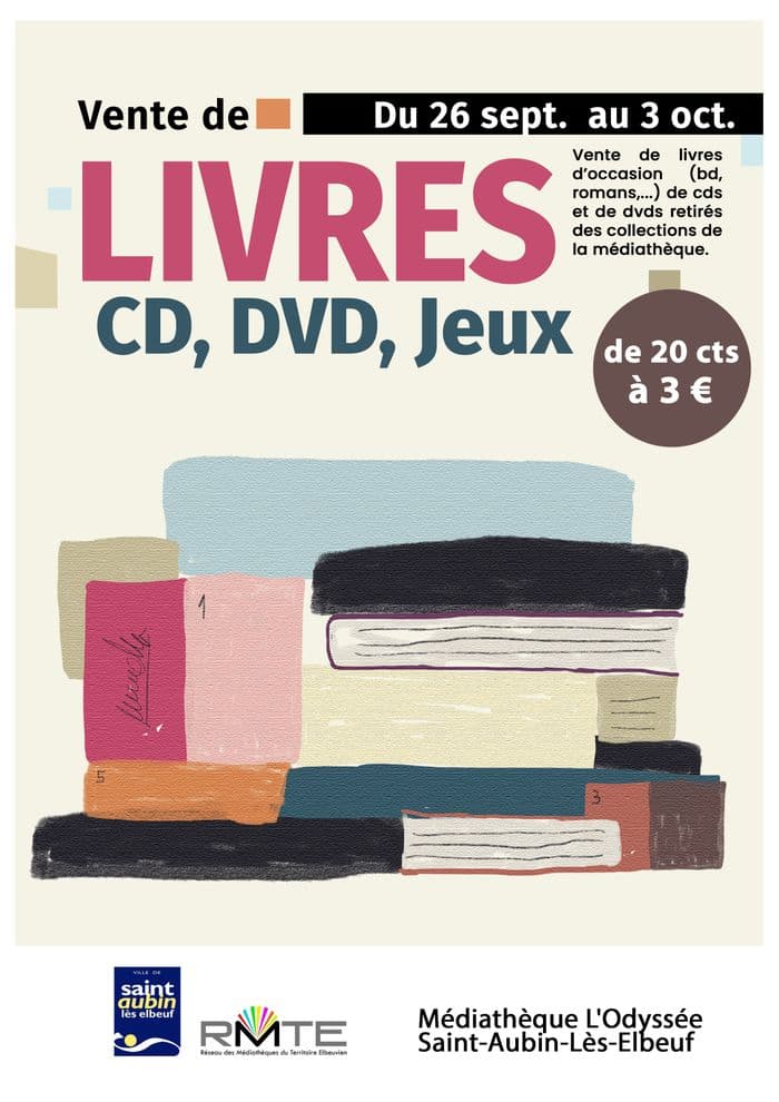 Visuel de l’événement « Grande vente à la médiathèque ! »