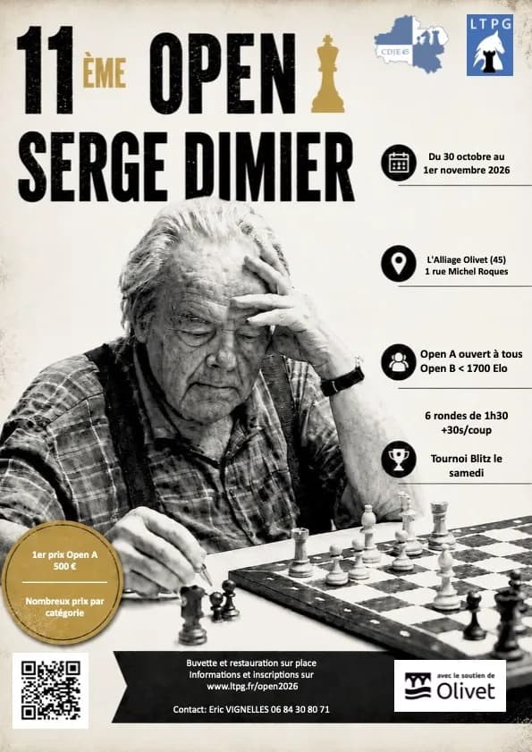 Visuel de l’événement « 11ème Open Serge Dimier Championnat du loiret »