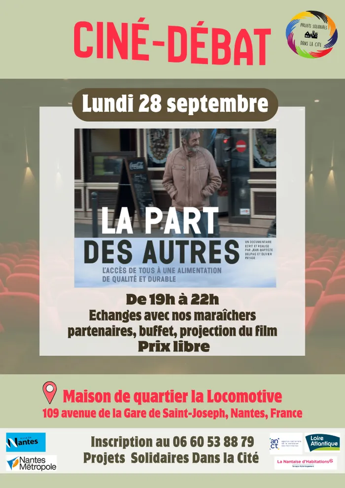 Visuel de l’événement « Ciné-débat sur l'accès de toutes et tous à une alimentation de qualité et durable »