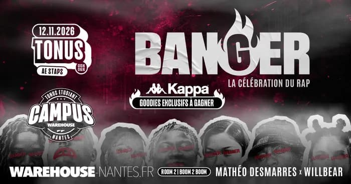 Visuel de l’événement « Tonus Banger x Kappa - AE STAPS »