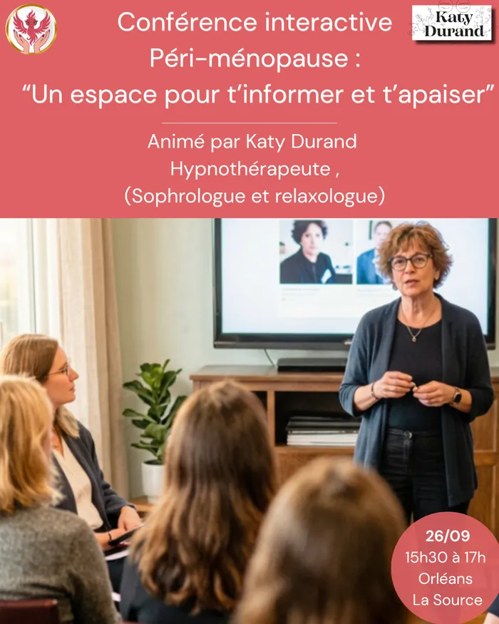 Visuel de l’événement « 📢 1ère conférence sur la péri ménopause à Orléans ! »