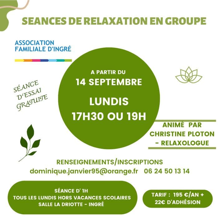 Visuel de l’événement « Relaxation hebdomadaire à Ingré »