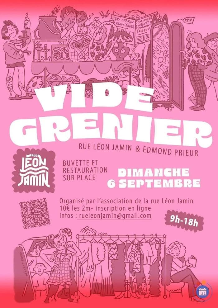 Visuel de l’événement « Vide-grenier de la rue Léon Jamin »