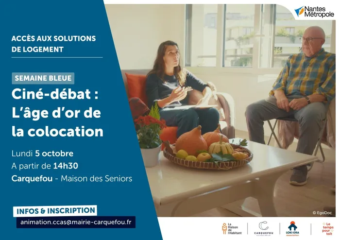 Visuel de l’événement « [Semaine bleue] Ciné-débat : “L’âge d’or de la colocation” »