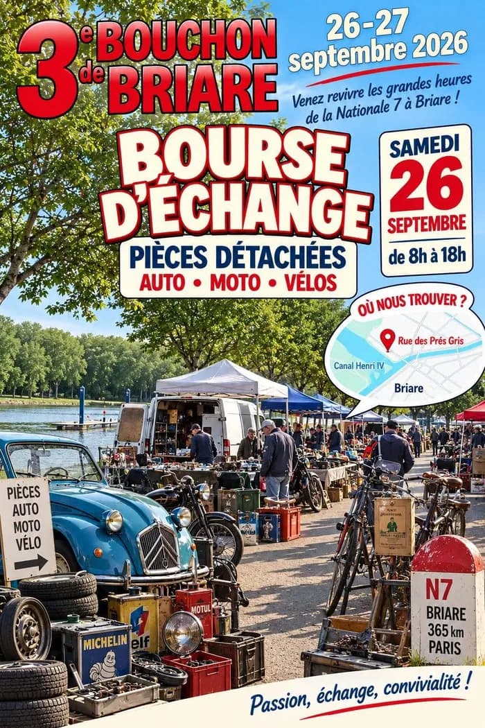 Visuel de l’événement « Bourse d'échange : pièces détachées auto - moto - vélos »