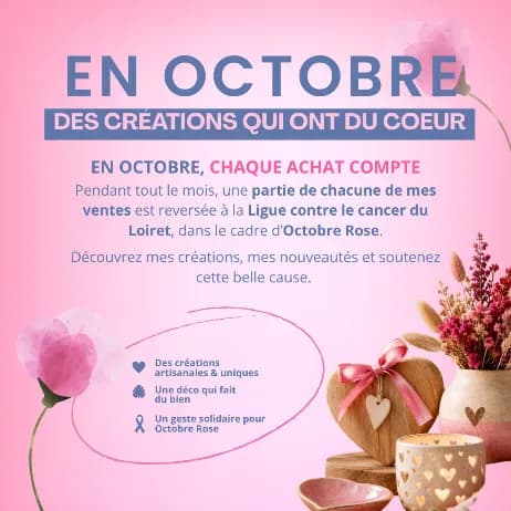 Visuel de l’événement « Octobre Rose 2026 : des créations qui ont du cœur ! »