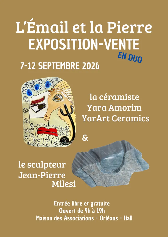 Visuel de l’événement « "L'Email et la Pierre", Exposition, Maison des Associations d'Orléans, 7 -12/09/ »