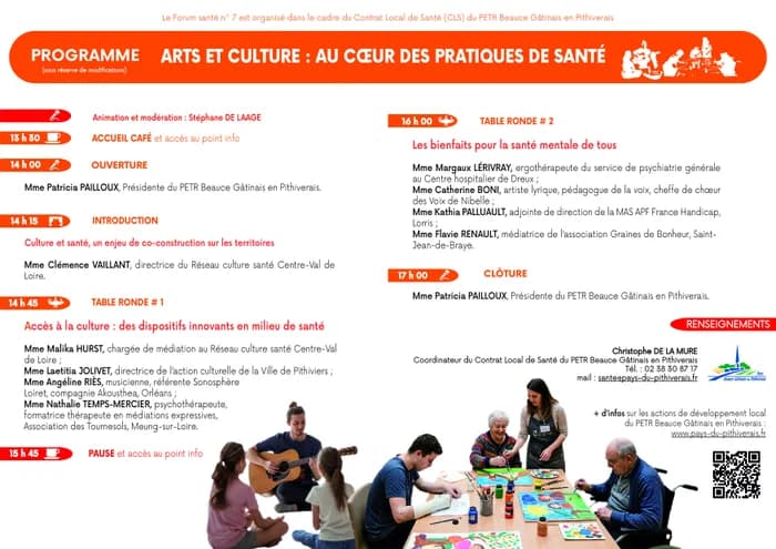 Visuel de l’événement « 7e Forum santé : "Arts et culture : au coeur des pratiques de santé" »