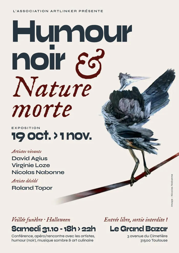 Visuel de l’événement « vernissage humour noir et nature morte »