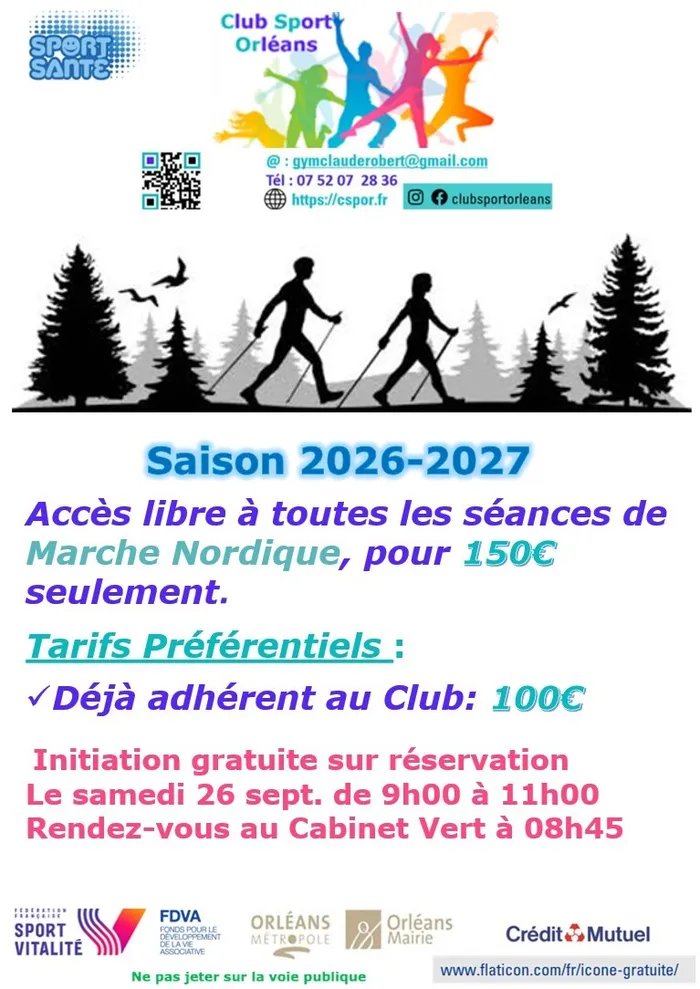 Visuel de l’événement « Initiation gratuite sur réservation à la marche Nordique »