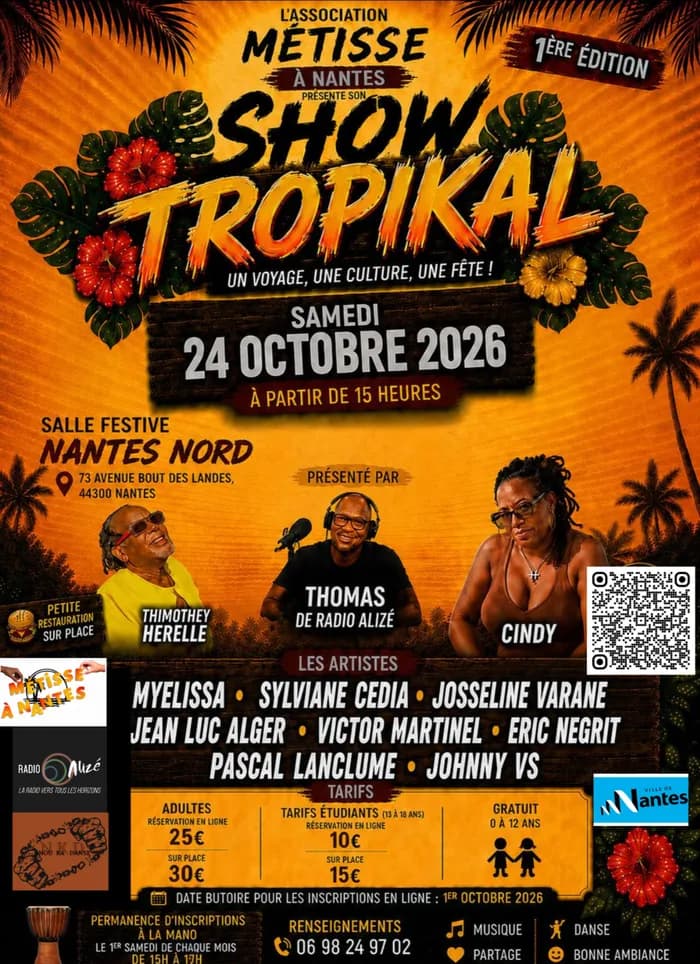 Visuel de l’événement « Le Show Tropikal de Métisse à Nantes »