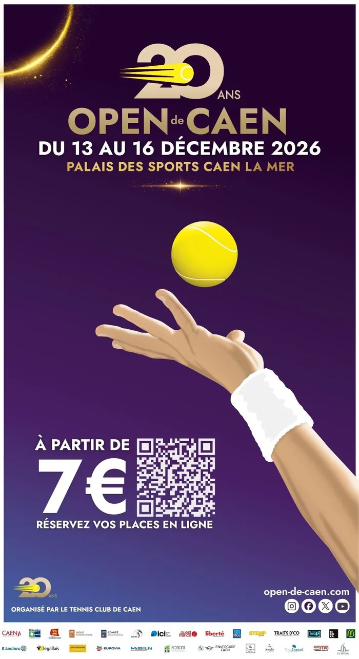Visuel de l’événement « 20ème édition de l'Open de tennis de Caen »