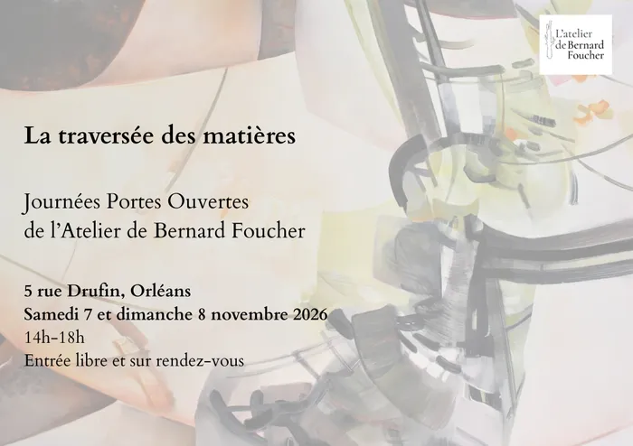 Visuel de l’événement « Atelier de Bernard Foucher - Journées Portes Ouvertes »