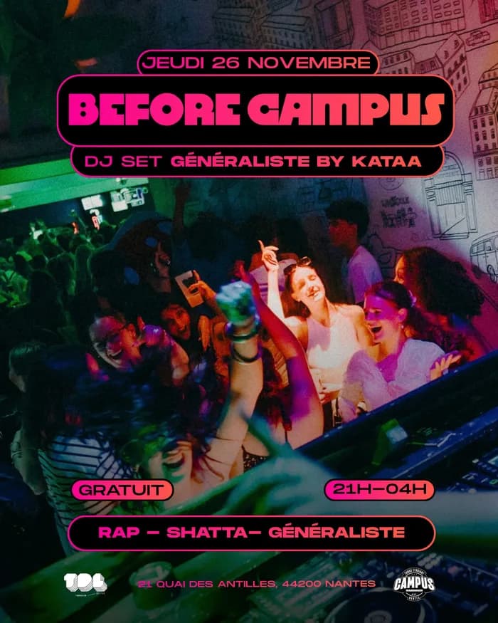 Visuel de l’événement « BEFORE CAMPUS WAREHOUSE W/ KATAA »