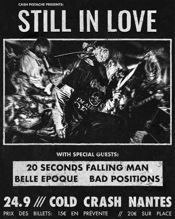 Visuel de l’événement « Concert : Still in Love + 20 Seconds Falling Men + Belle Époque + Bad Position »