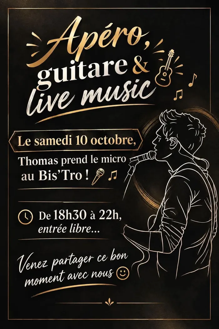 Visuel de l’événement « Soirée Apéro "guitare & live music" »