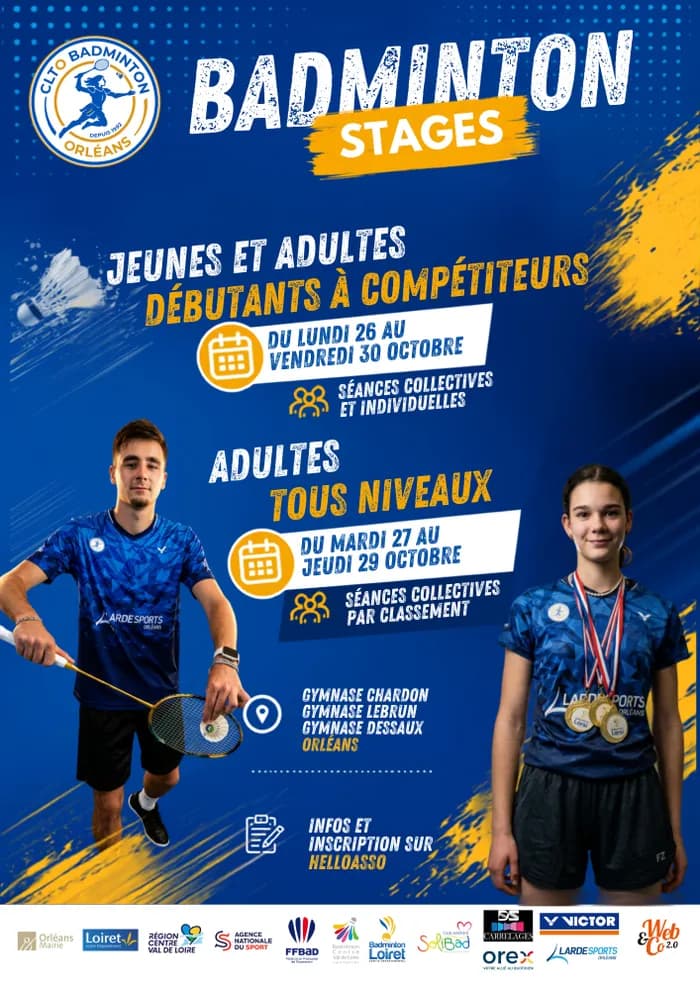 Visuel de l’événement « Stages de Badminton à la Toussaint »