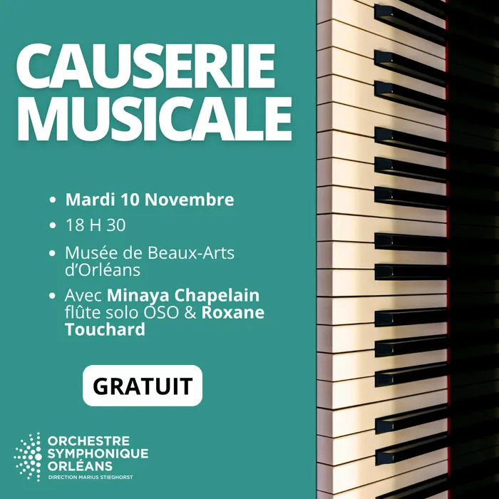 Visuel de l’événement « Causerie musicale "Flûte !" - Orchestre Symphonique d'Orléans »