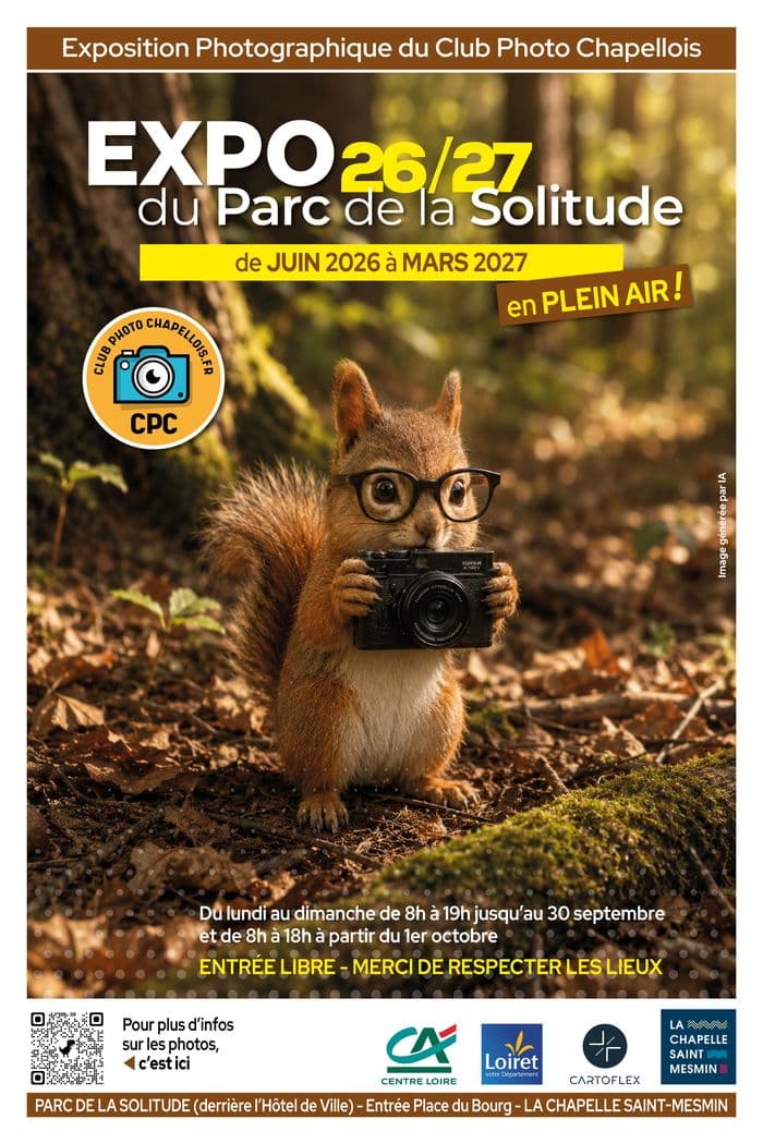 Visuel de l’événement « Exposition photographique en plein air 2026/2027 du club photo Chapellois »