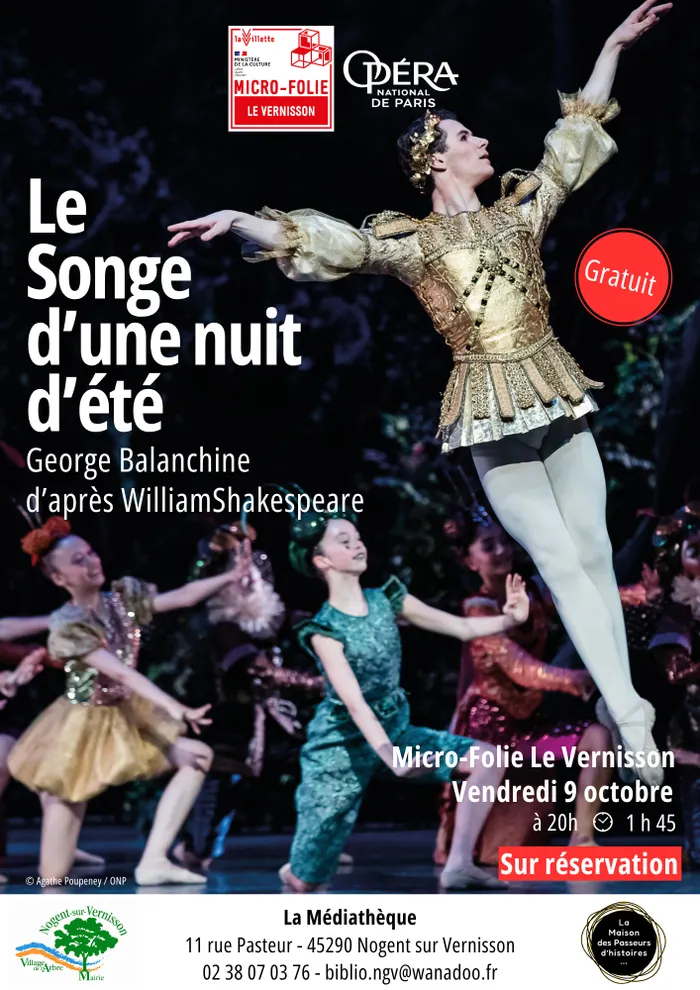 Visuel de l’événement « Diffusion du ballet "Songe d'une nuit d'été" »