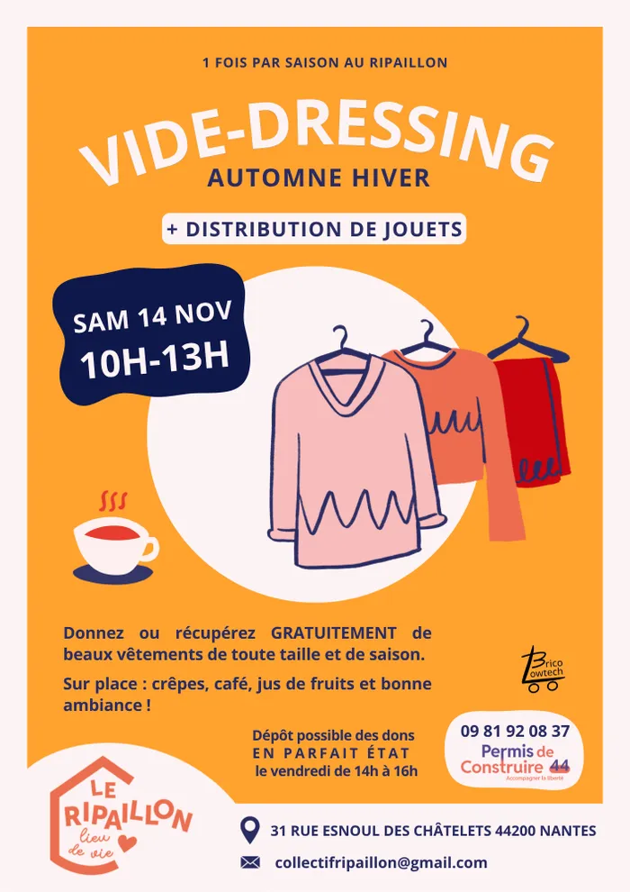Visuel de l’événement « Vide-Dressing Automne/Hiver - Vêtements + Jouets »