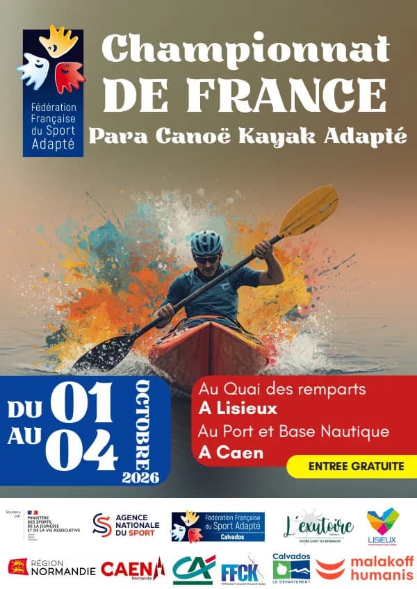 Visuel de l’événement « Championnat de France de para canoë kayak adapté »