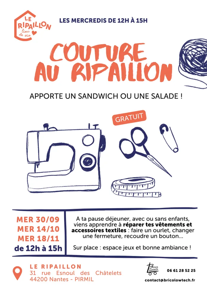 Visuel de l’événement « Atelier couture / Pique-nique »