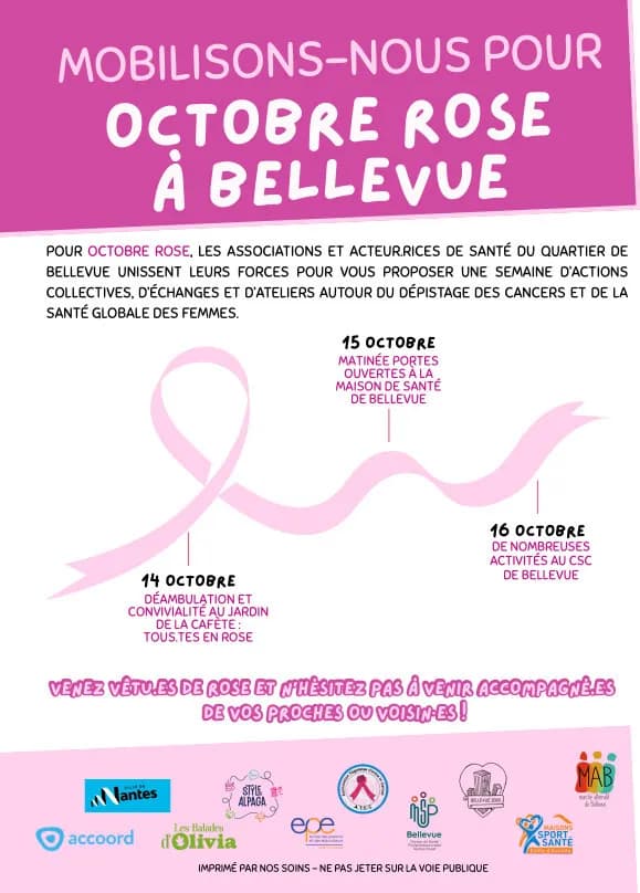 Visuel de l’événement « Mobilisons nous pour Octobre Rose à Bellevue ! »