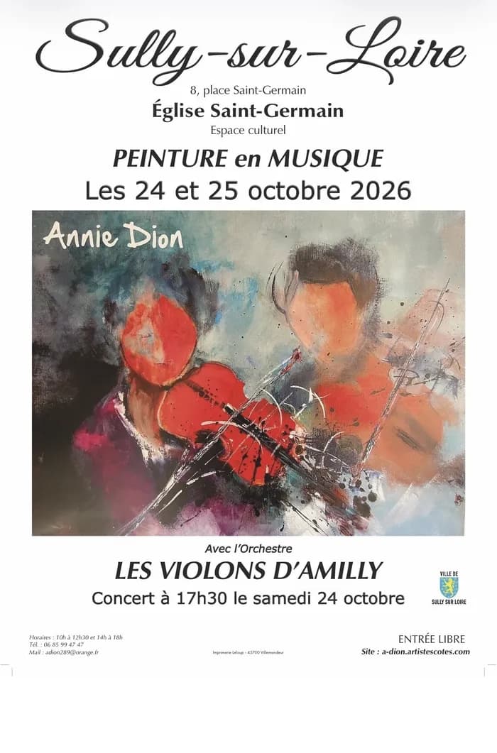 Visuel de l’événement « Concert Peinture en musique avec l'Orchestre les Violons d'Amilly »
