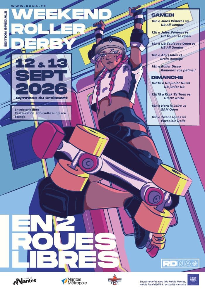 Visuel de l’événement « Weekend de Roller Derby | En 2 Roues Libres ???? »