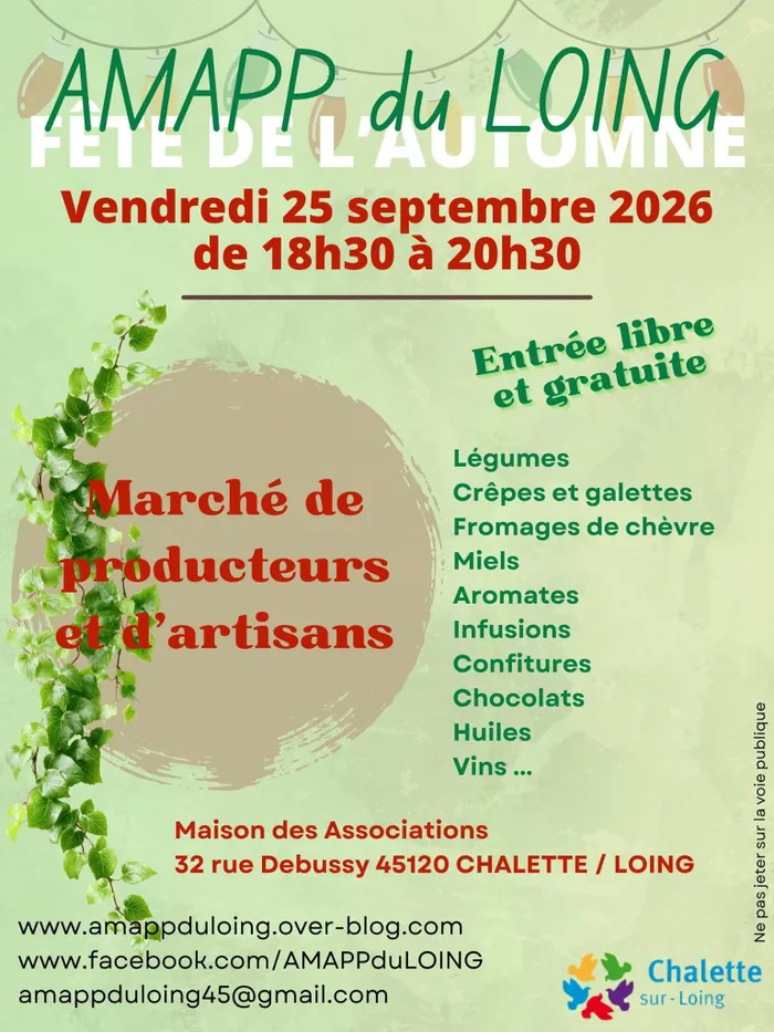 Visuel de l’événement « Fête de l'automne : Marché des producteurs et d'artisans »