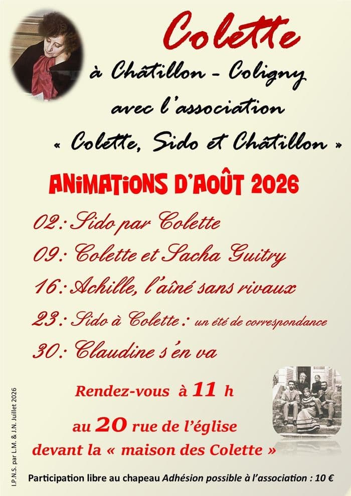 Visuel de l’événement « Animations autour de Colette août »