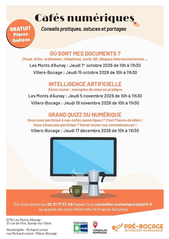 Visuel de l’événement « Café Numérique : Où sont mes documents ? »