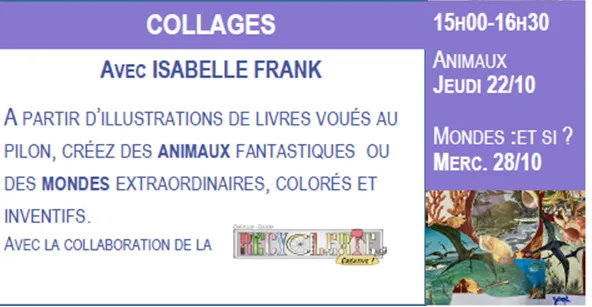 Visuel de l’événement « Atelier collages avec Isabelle Frank »