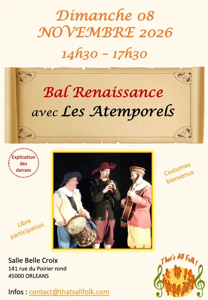 Visuel de l’événement « Bal Renaissance avec les Atemporels »