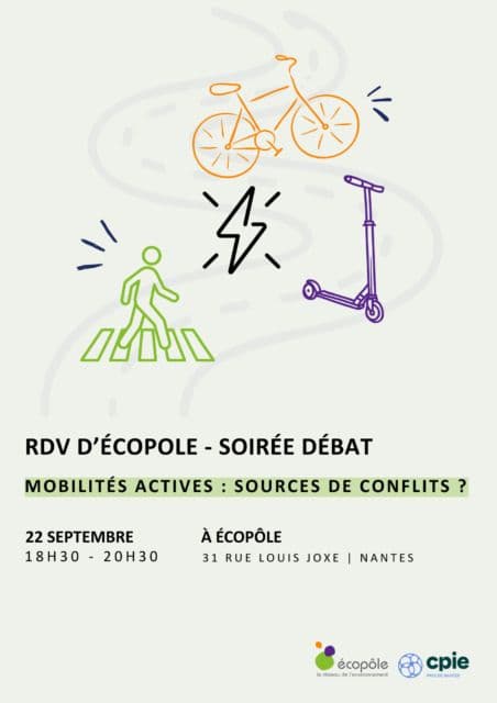 Visuel de l’événement « Soirée-débat – Mobilités actives : sources de conflits ? »