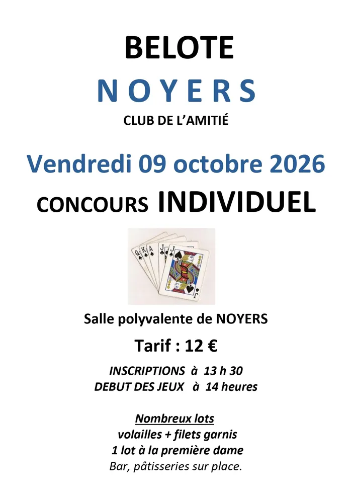 Visuel de l’événement « Concours de belote individuel »