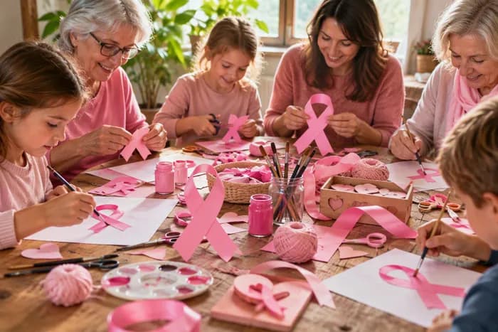 Visuel de l’événement « Atelier créatif pour petits et grands - Octobre rose »