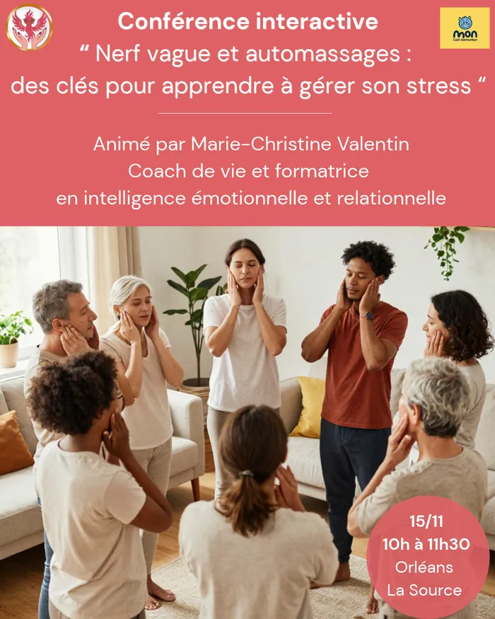 Visuel de l’événement « Conférence interactive “ Nerf vague et automassages :des clés pour apprendre à gérer son stress “ »